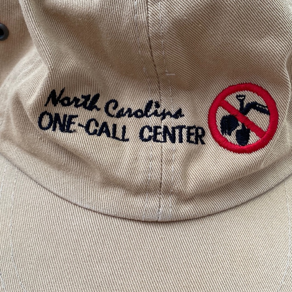 North Carolina ONE CALL CENTER, dig safely hat.
